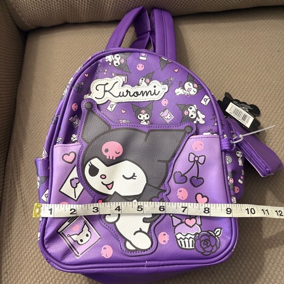Kuromi Kids Backpack and Coin Pouch in Purple - Picture 6 of 8